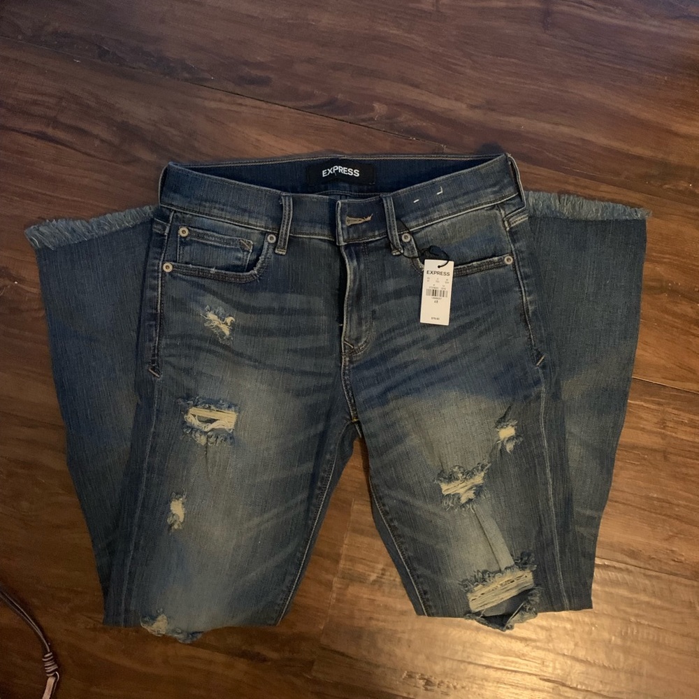Express Skinny Ankle Cut Stretch Jeans